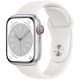 Apple Watch Series 8 (2022) GPS + Cellular 41 mm – Aluminium Silver – Sport band White (Fair Condition)
