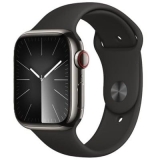 Apple Watch Series 9 (2023) GPS + Cellular 41 mm – Stainless steel Graphite – Sport band Black